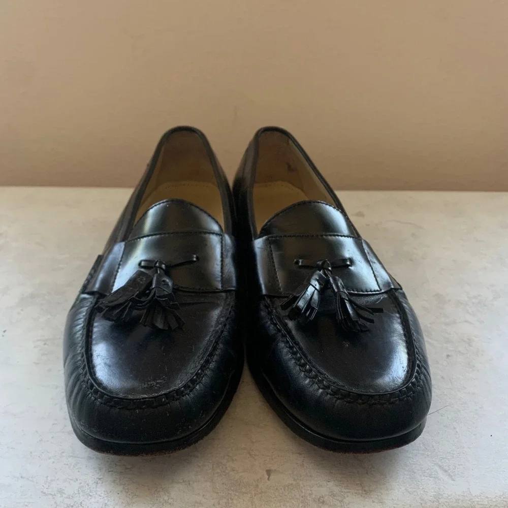 Cole Haan Pinch Maine Classic Tassel Loafers Black Leather Men's 13D C03506